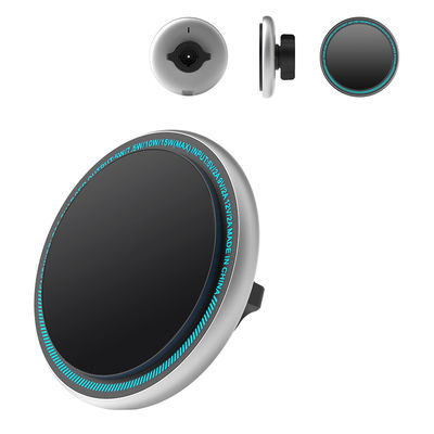 comprare Elegante e durevole portatelefono per auto magnetica in metallo caricabatterie senza fili con luce elettrica per iPhone online manufacture