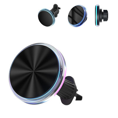 comprare Iphone Wireless Charger Crystal Ambient Light Design Magnetic Stable Car Charging Fast One Hand Operation online manufacture