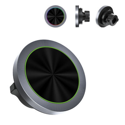 comprare Tessitura in lega di alluminio Effetto luminoso RGB Regolabile Caricabatterie senza fili Magsafe Per portatelefoni in auto Carica rapida con una sola mano online manufacture
