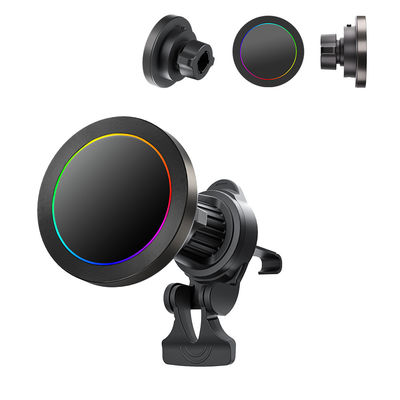 comprare Caricabatterie magnetiche senza fili di diametro ultra piccolo con struttura in lega di alluminio e funzionamento a una mano per l'automobile online manufacture
