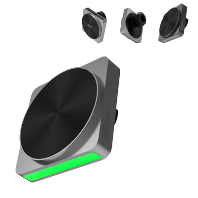 comprare QI2 15w caricabatterie wireless con tecnologia nera audio pickup e luce ambientale per portatelefoni auto online manufacture