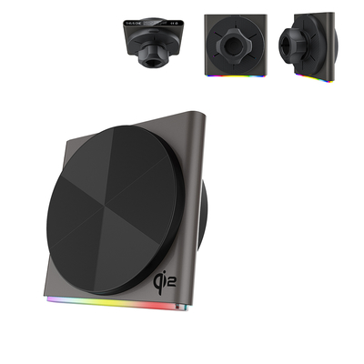 comprare 360-Degree Rotation Magsafe Car Mount Ultra-Thin Design Metal Material 9-Color RGB Light Effect Fast Charging online manufacture