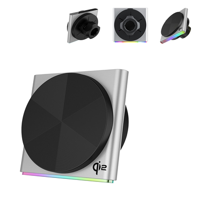 comprare Supporto magnetico per auto in metallo di fascia alta con effetto luce RGB a 9 colori, design ultrasottile, funzionamento con una mano, ricarica rapida online manufacture