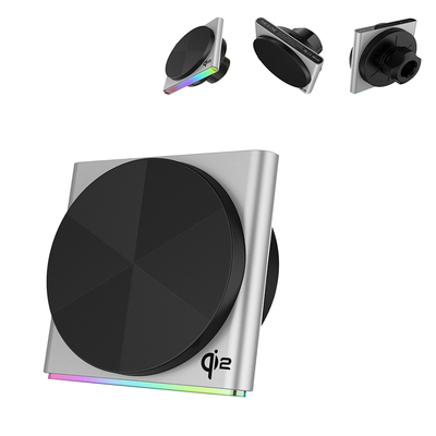 comprare Caricabatterie magnetico per auto QI2 per iPhone, effetto luce RGB a 9 colori, rotazione a 360 gradi, ricarica rapida, design ultrasottile online manufacture