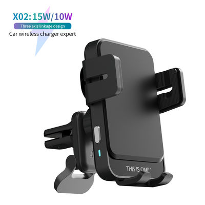 comprare Auto Clamping Wireless Car Phone Holder with Coil Alignment and Smart Tracking for Universal Compatibility online manufacture