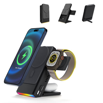 Caricabatterie wireless per iPhone rimovibile Power Bank nascosto 3 in 1