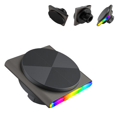 QI2 Ultra-Thin Design Magnetic Car Mount Wireless RGB Light 360 gradi di rotazione di ricarica rapida funzione di raccolta del suono
