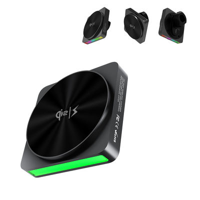 Caricabatterie senza fili per auto a 9 colori, caricabatterie senza fili a 15w, caricabatterie con caricabatterie veloce