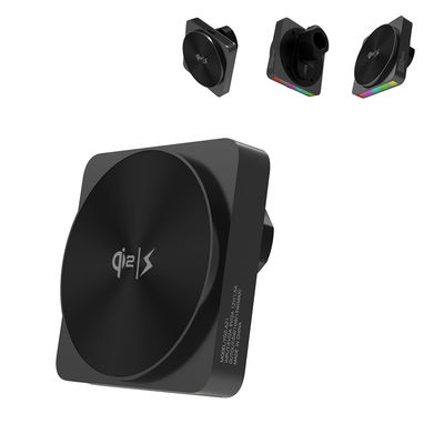 QI2 Disegno in metallo allungato a un pezzo Bottom RGB Ambient Light Projection Central Control Car Magnetic Wireless Charger Phone Charging Light Always On 9 Light Colors Switching 15w Fast Charging