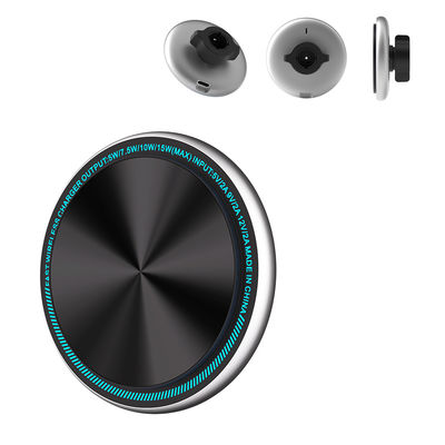 15w caricabatterie wireless portatelefonica per auto magnetica metallica con design innovativo di luce di marcia e aspirazione magnetica Magsafe rapida