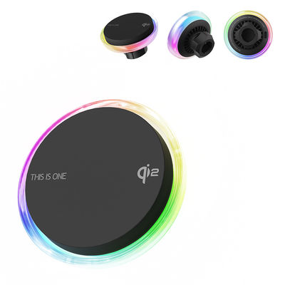 Ventilatore di raffreddamento silenzioso 15W carica veloce Car Wireless Charger con aspirazione magnetica super forte e colore di guscio personalizzato