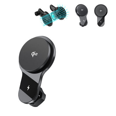 Forte stabilità magnetica Ventilatore ultra-sottile raffreddamento ricarica rapida ricarica wireless portatelefono auto funzionamento a mano sola