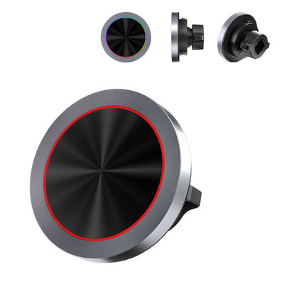 Piccolo e sottile caricabatterie senza fili montata su auto magnetica con funzione di spegnimento della luce nascosta per un aspetto pulito