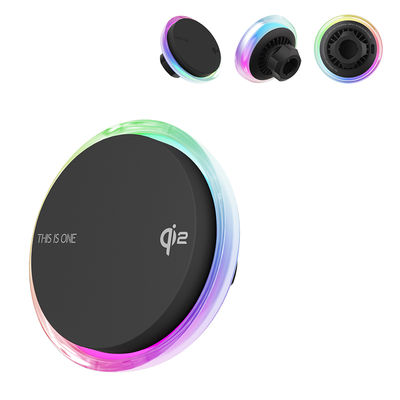 Caricabatterie wireless per auto a ricarica rapida da 15 W con ventola di raffreddamento, design a gradini con luce cielo stellato e ampia compatibilità telefonica