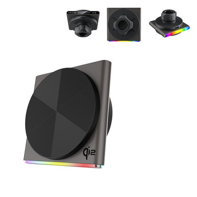 Caricabatterie per auto iPhone, aspirazione magnetica super forte, rotazione a 360 gradi, luce RGB a 9 colori, ricarica rapida wireless