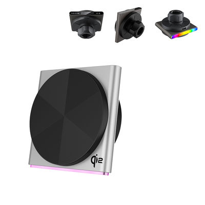 Caricabatterie wireless Q2 per auto con funzione di rilevamento del suono, effetto luce RGB a 9 colori, proiezione, luce ambientale, ricarica rapida