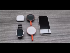 QI2 iPhone super piccolo Magnetico Metallico 2 in 1 Caricabatterie Wireless Tenitore telefonico nascosto Carica veloce Calore